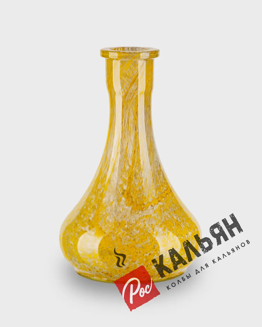 Колба «Drops (Капля)» желтый + белый алебастр (3.16)